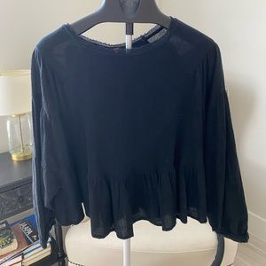 Black free people tunic top